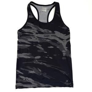 Athleta | Women’s Navy Blue Gray Camo Athletic Racer Back Tank Top Size L
